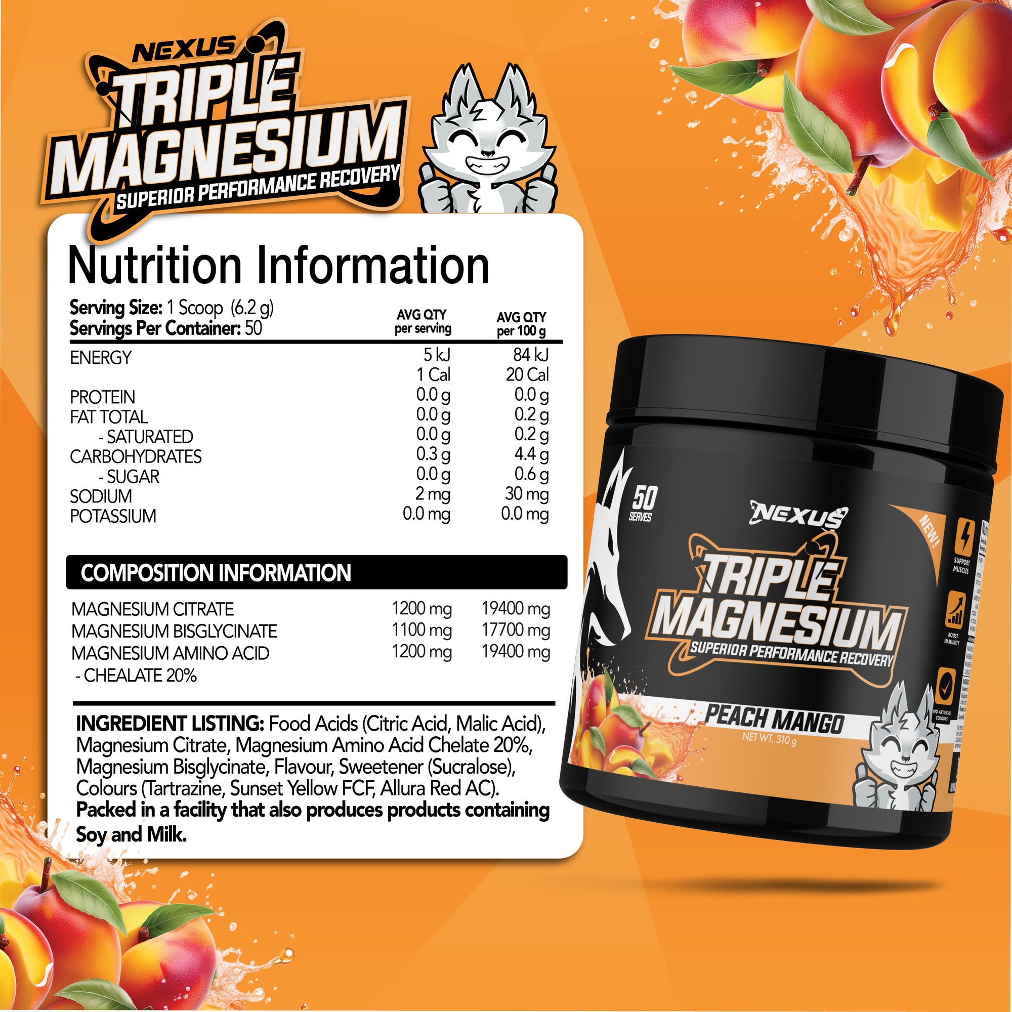 Triple Magnesium: Peach Mango