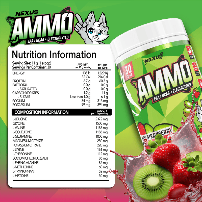 Nutritional panel for Kiwi Strawberry