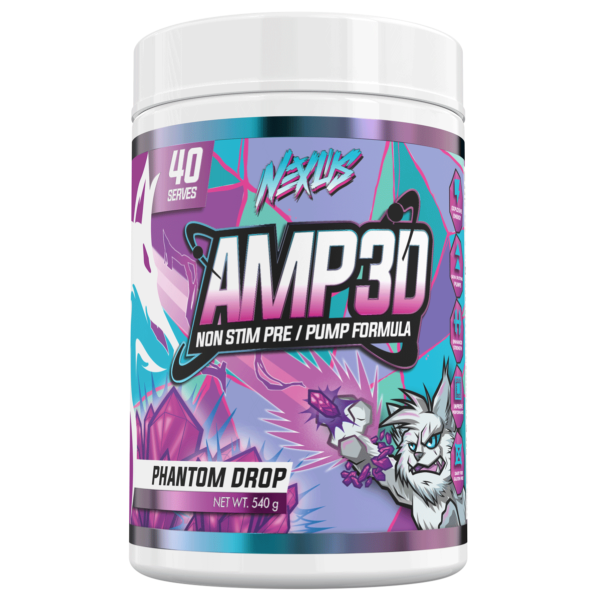 AMP3D Non-Stim Pre-Workout: Phantom Drop – Nexus Sports Nutrition