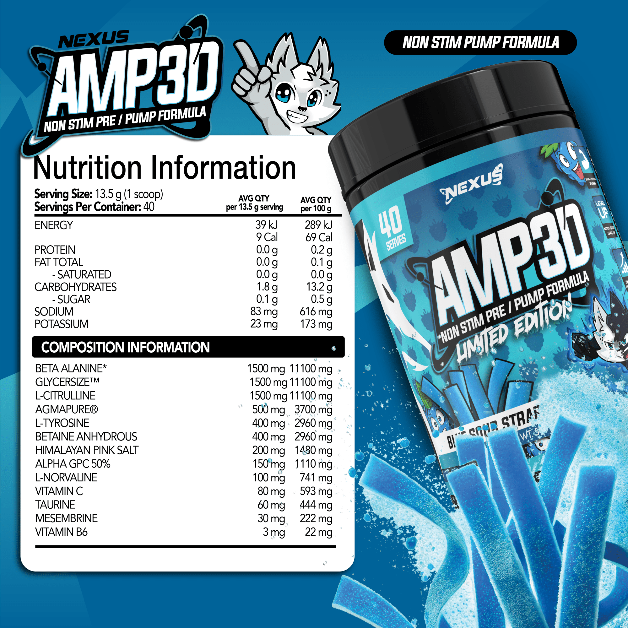 AMP3D Non-Stim Pre-Workout