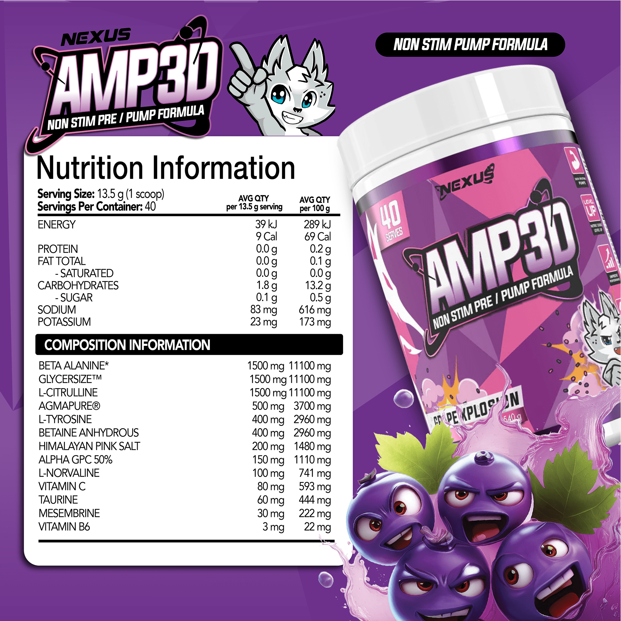 AMP3D Non-Stim Pre-Workout