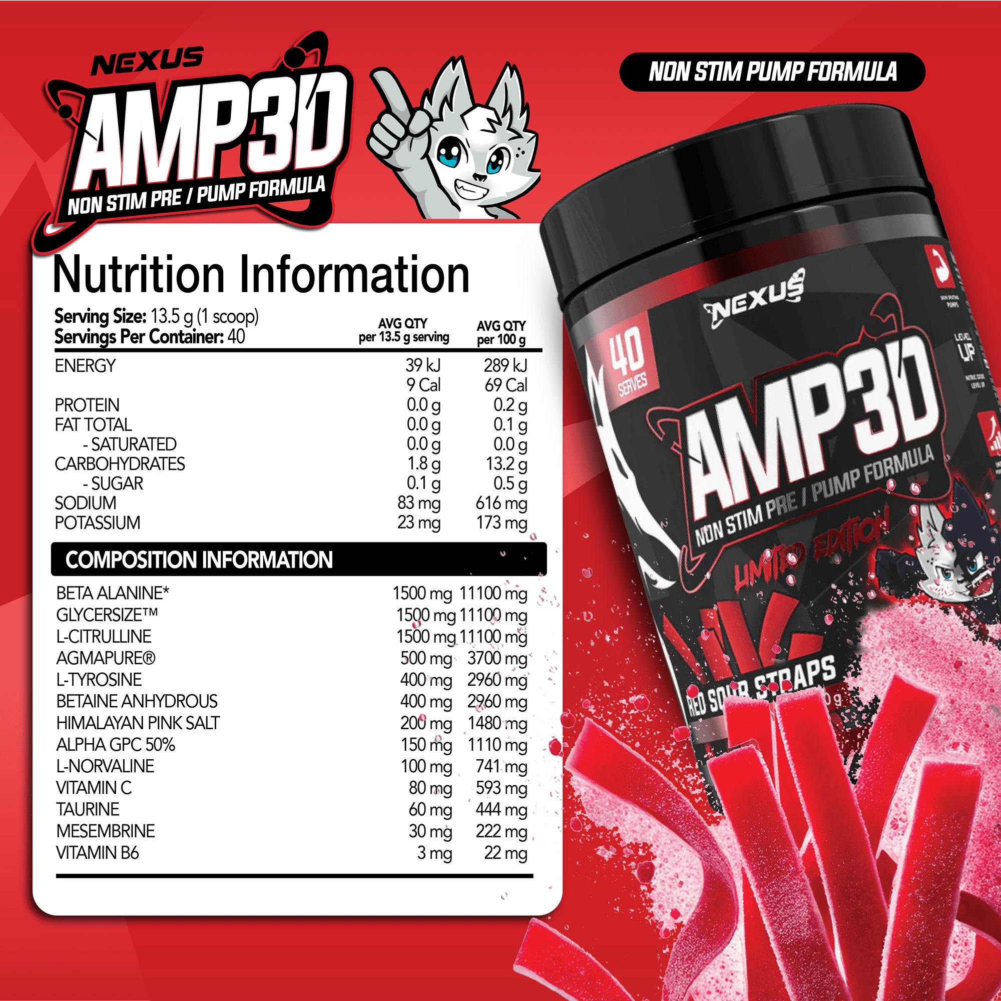AMP3D Non-Stim Pre-Workout