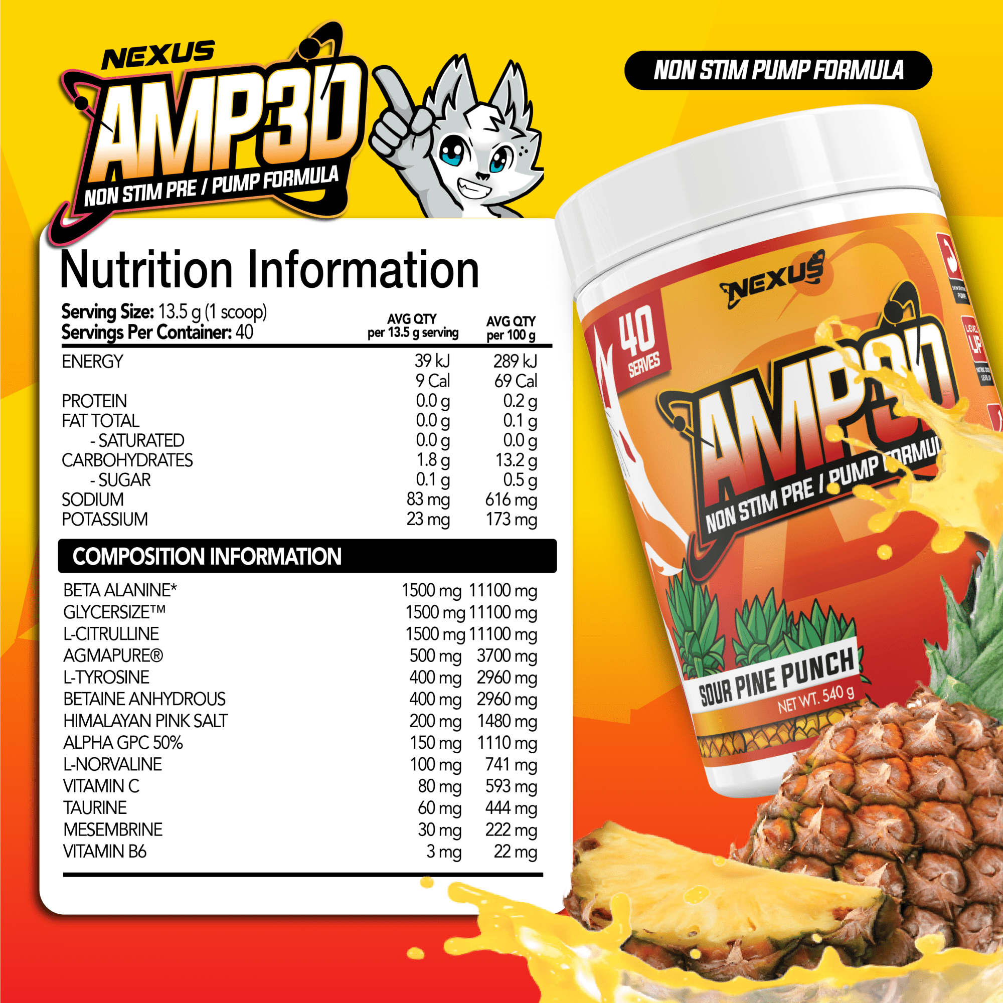 AMP3D Non-Stim Pre-Workout