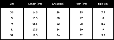 Nutritional panel for Black / XS