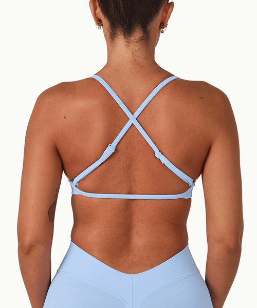 Core Sculpt Crop - Ice Blue