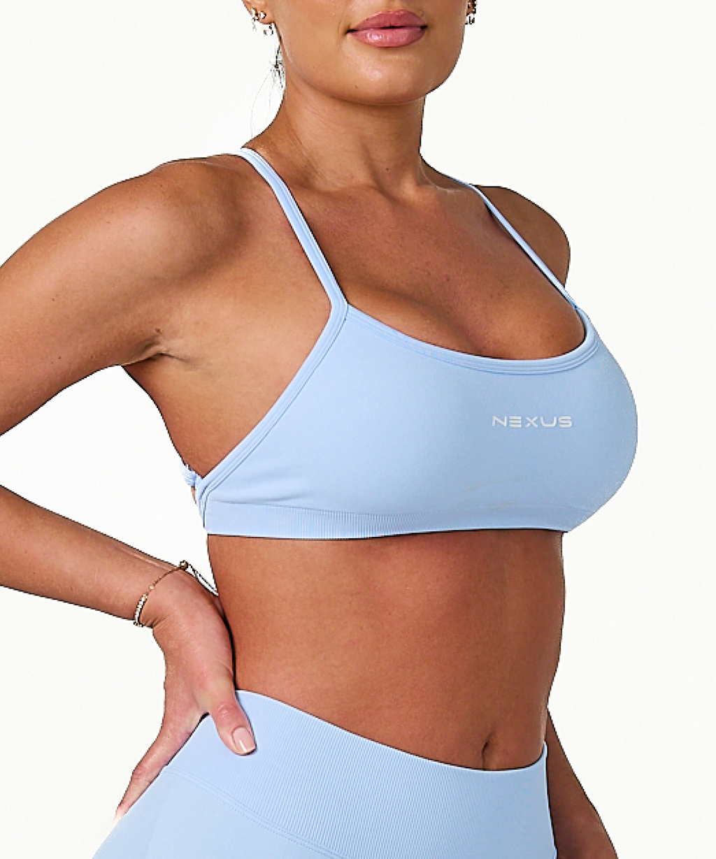 Core Sculpt Crop - Ice Blue