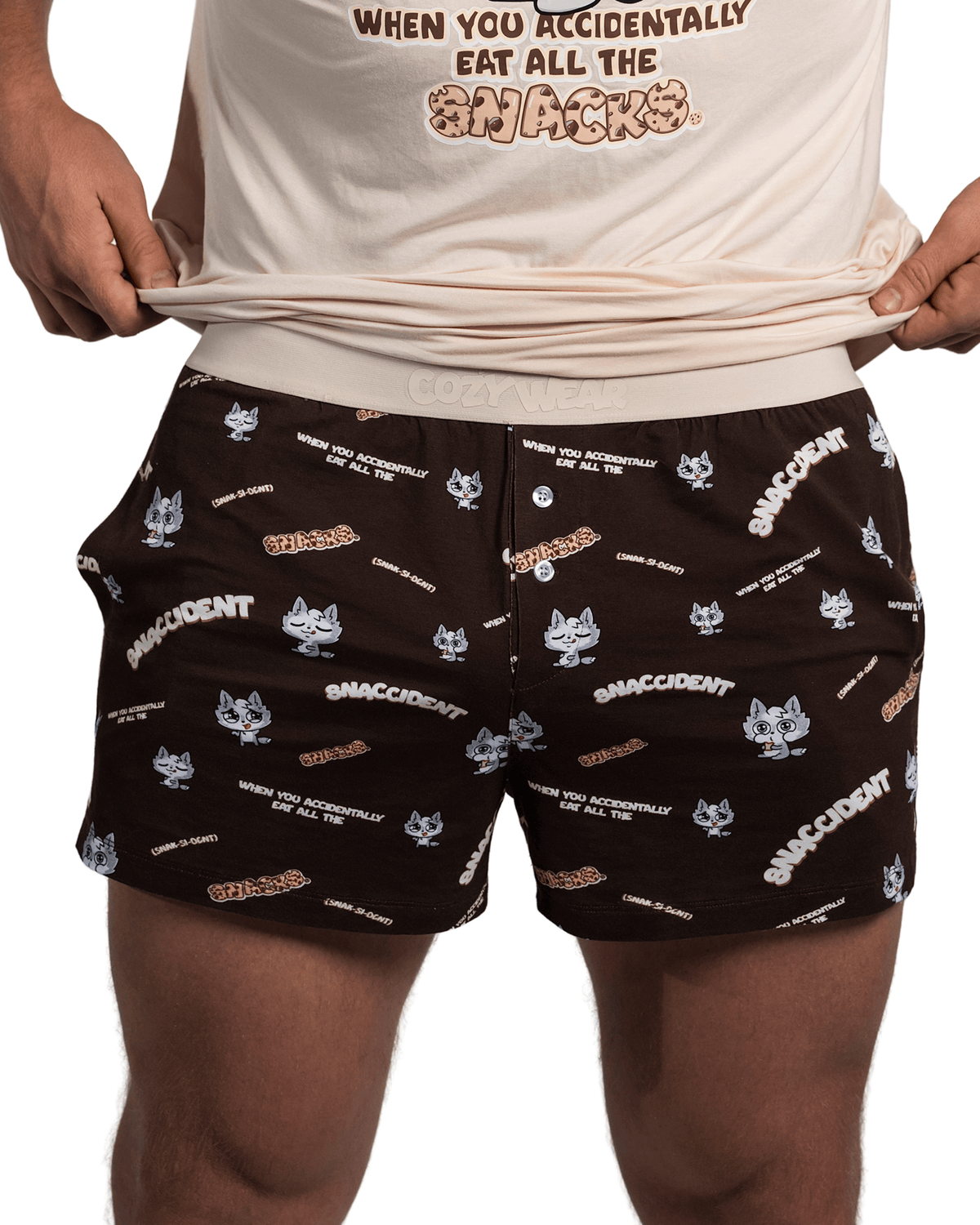 Mens Cozywear Shorts - Snaccident
