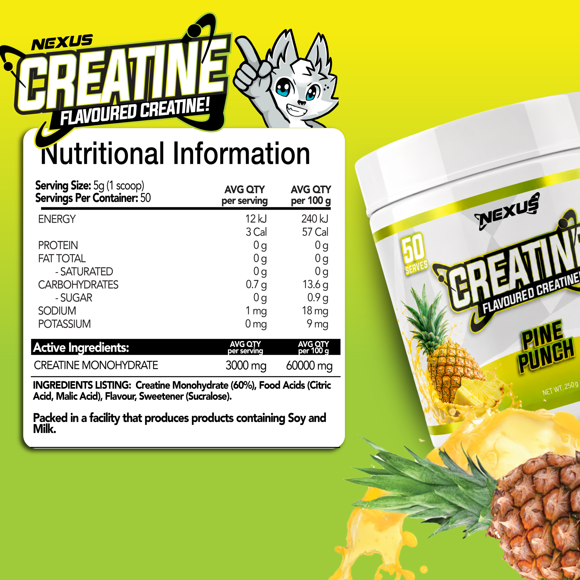 Creatine Monohydrate - Pine Punch