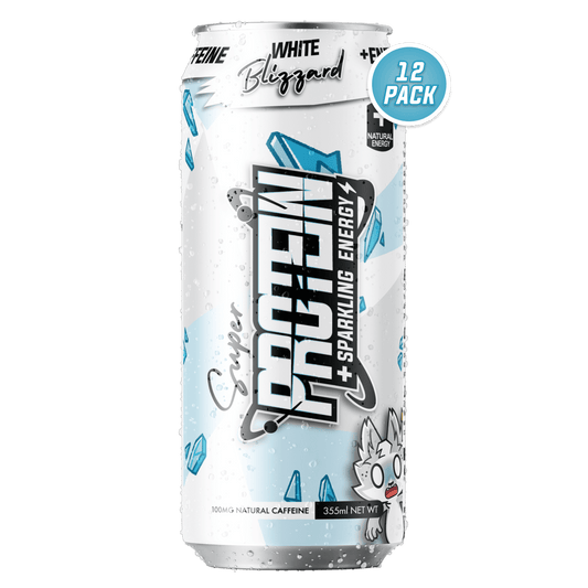 Super Protein Water Energy RTD: White Blizzard (12 Pack)