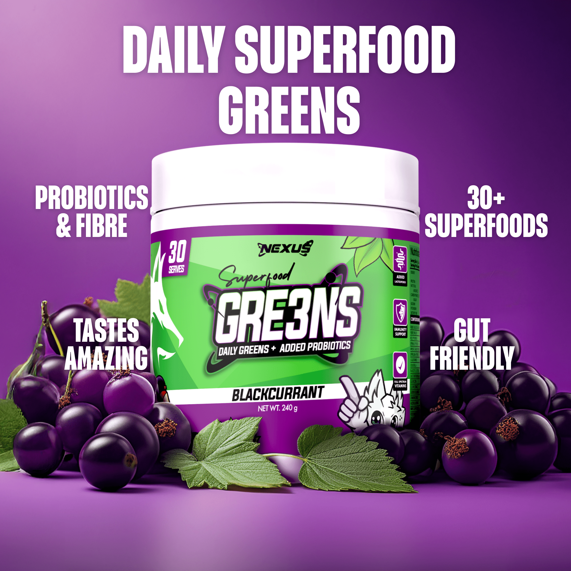 Superfood Greens - Blackcurrant