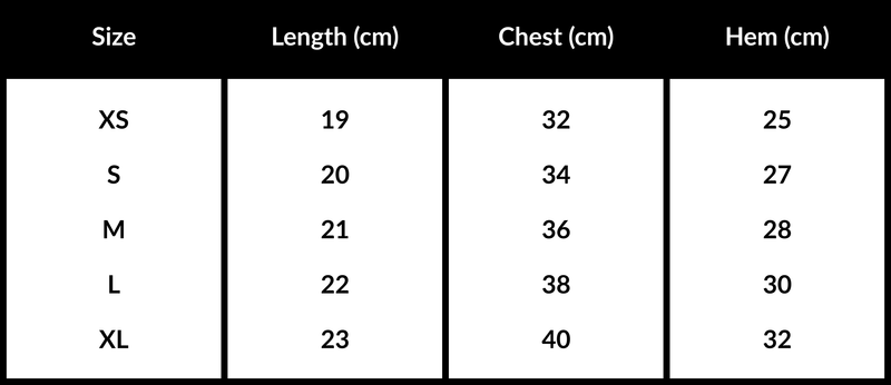 Nutritional panel for Ultra Violet / XS