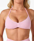 Halter Signature Crop - Pastel Pink