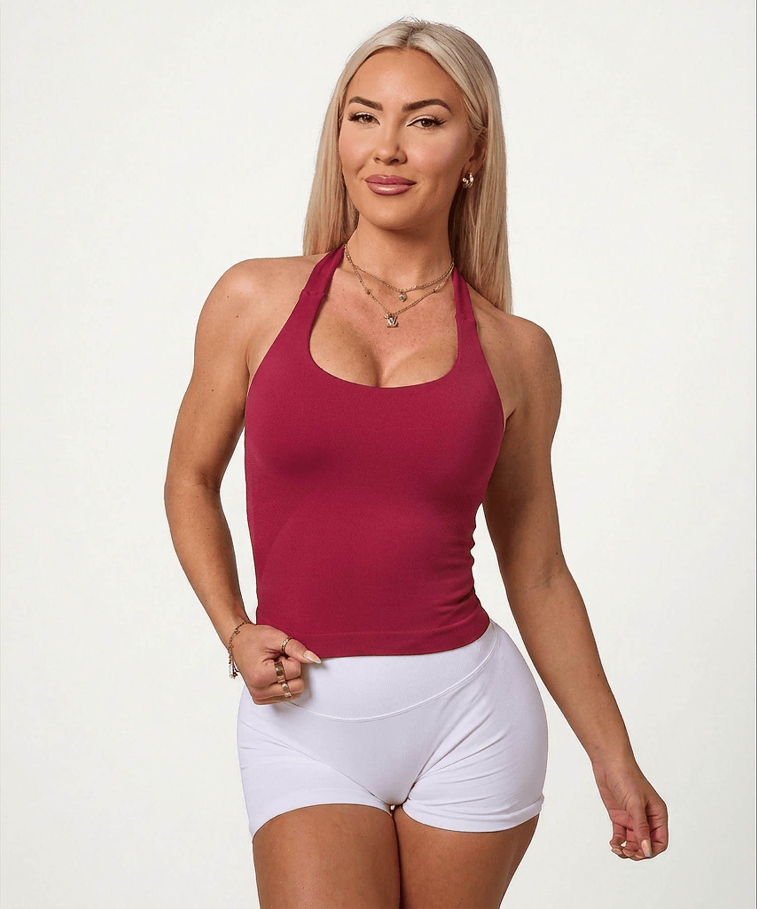 Halter Singlet - Winter Berry