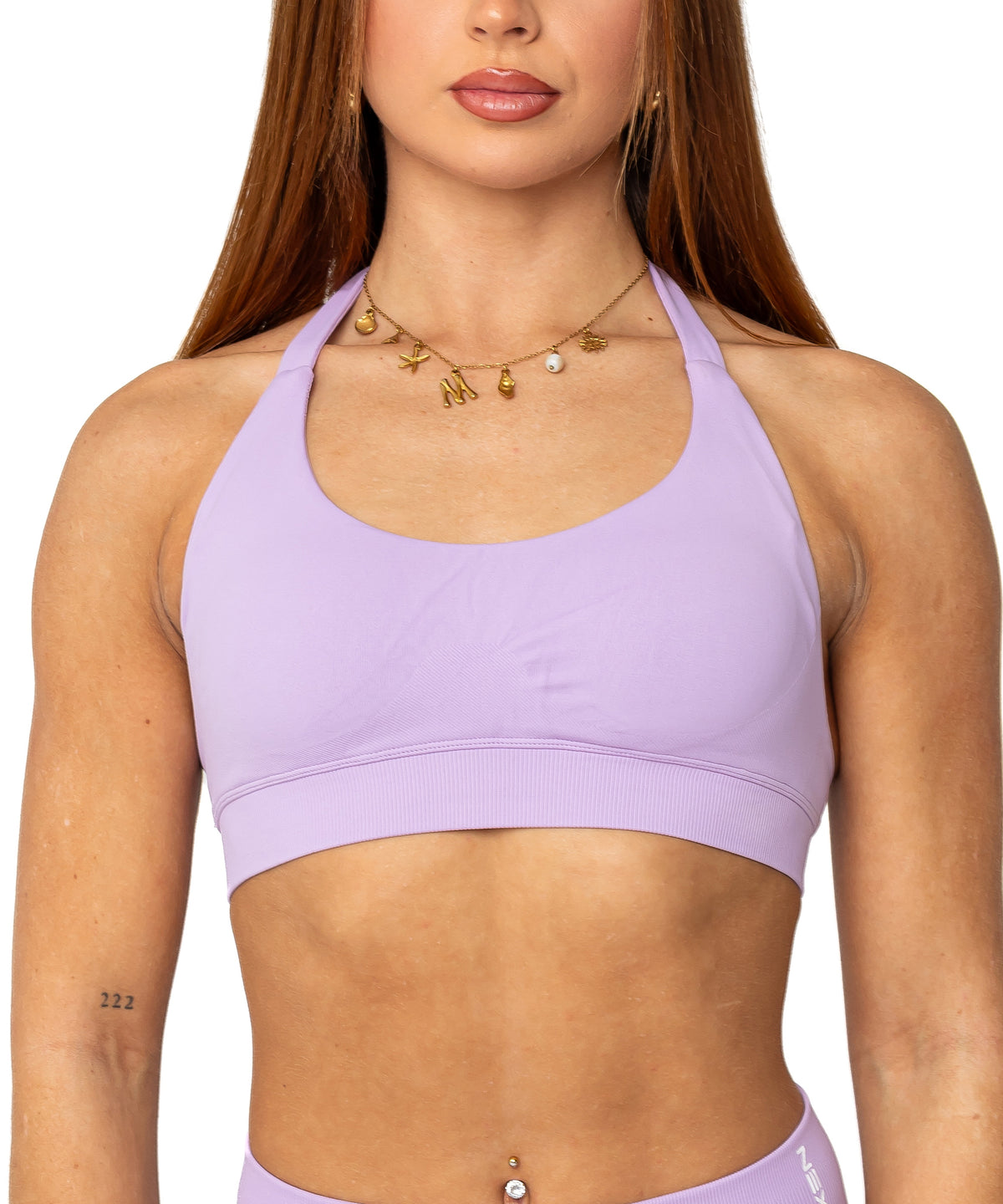 Impact Halter Crop - Pastel Purple