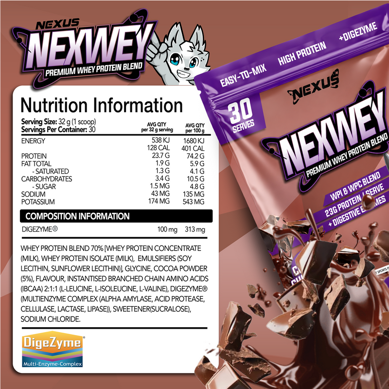 Nutritional panel for Classic Choc