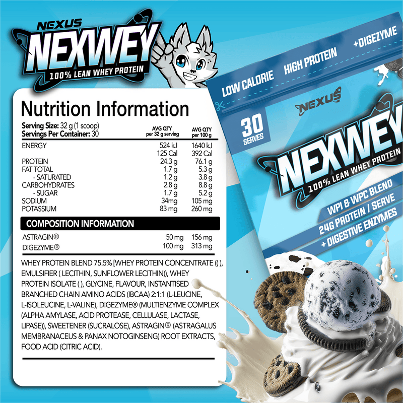 Nutritional panel for Cookies & Cream