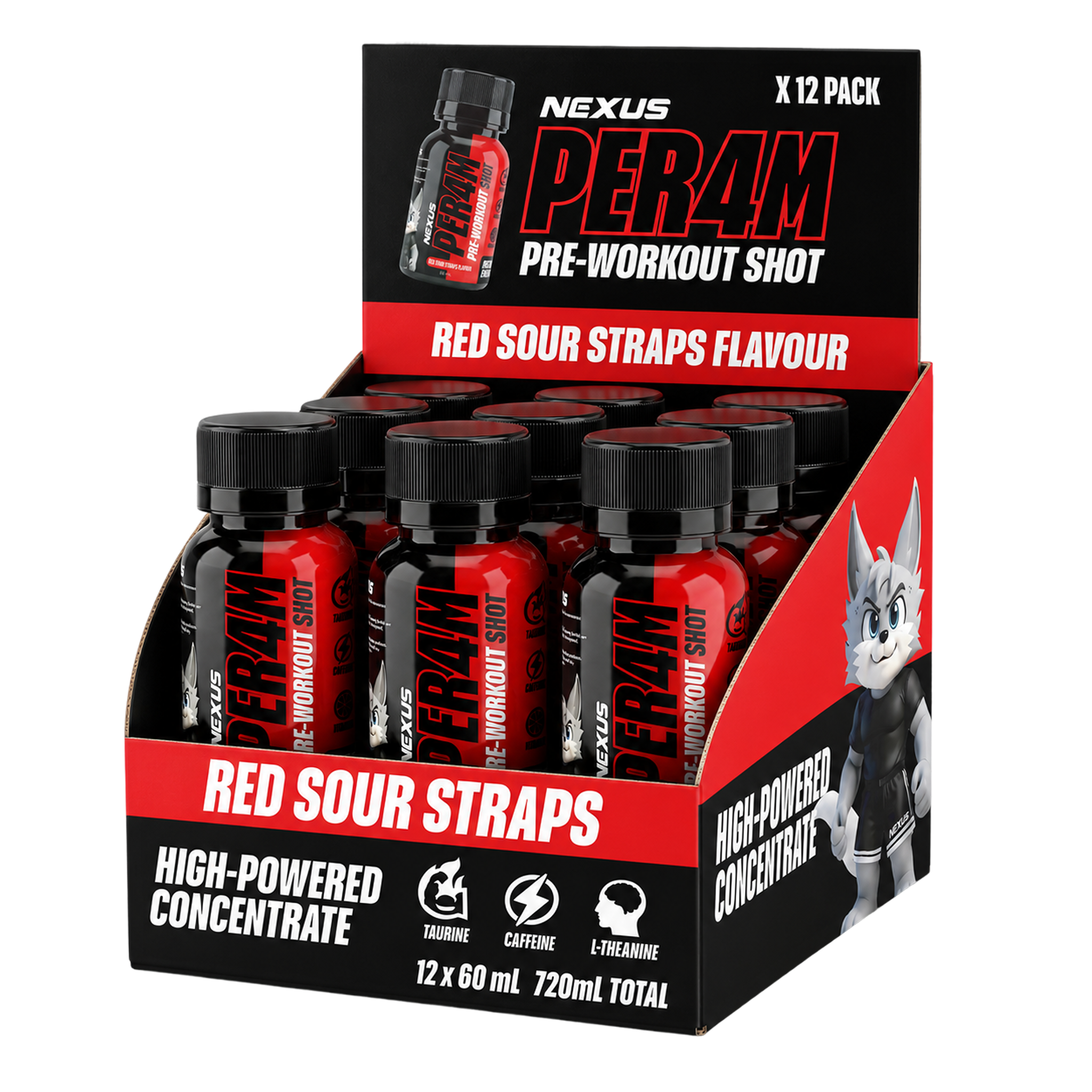 PER4M Shots - Red Sour Straps