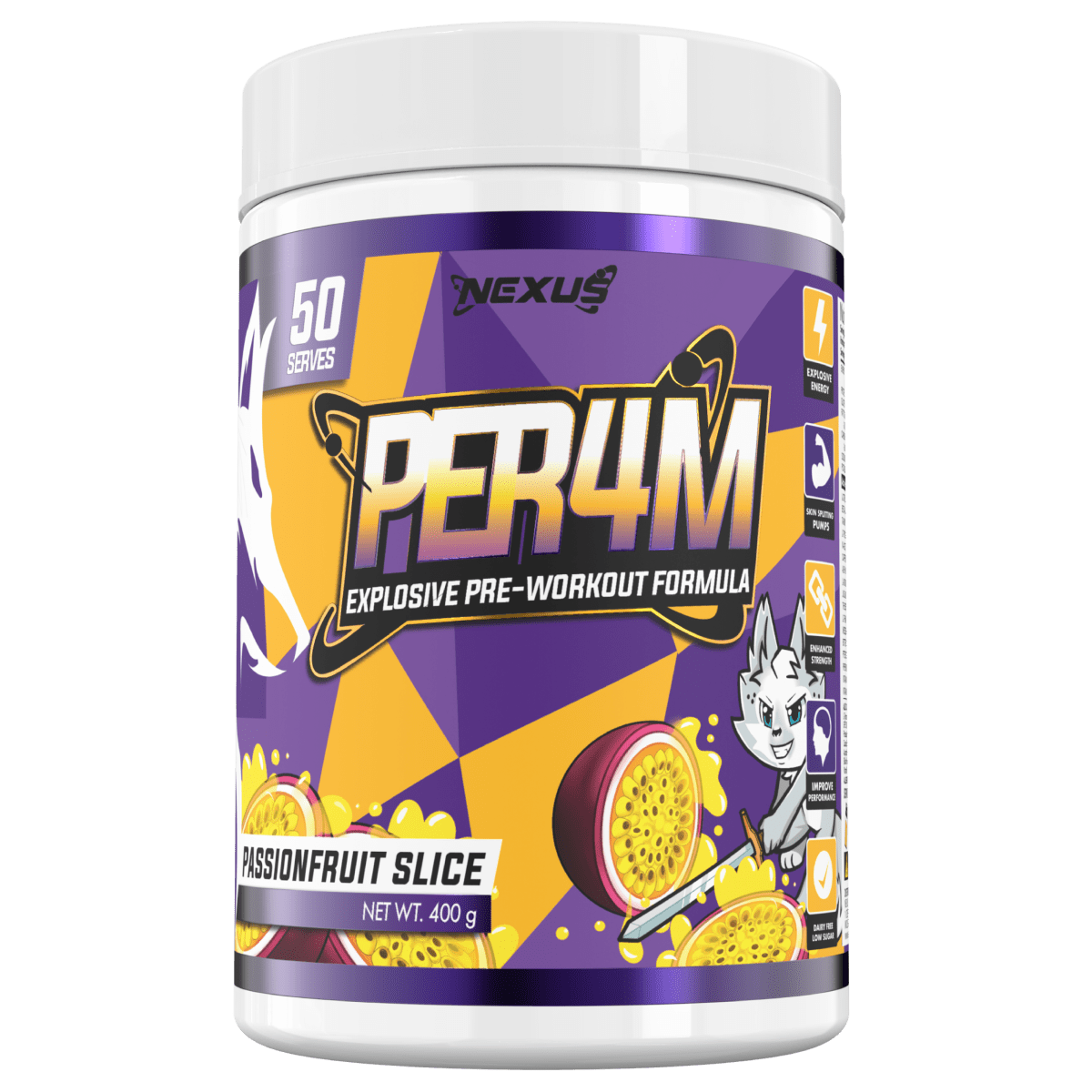 PER4M Preworkout flavour passionfruit