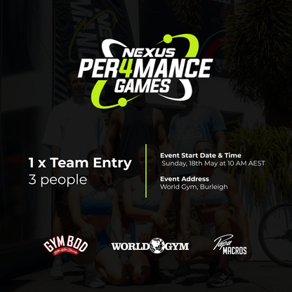 Nexus PER4MANCE Games – Team Entry (3 Players)