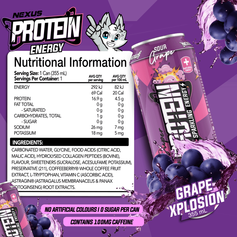 Nutritional panel for 335ml