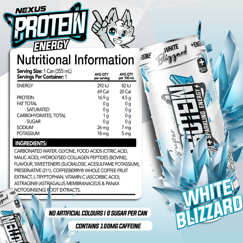 Nutritional panel for White Blizzard / 335ml