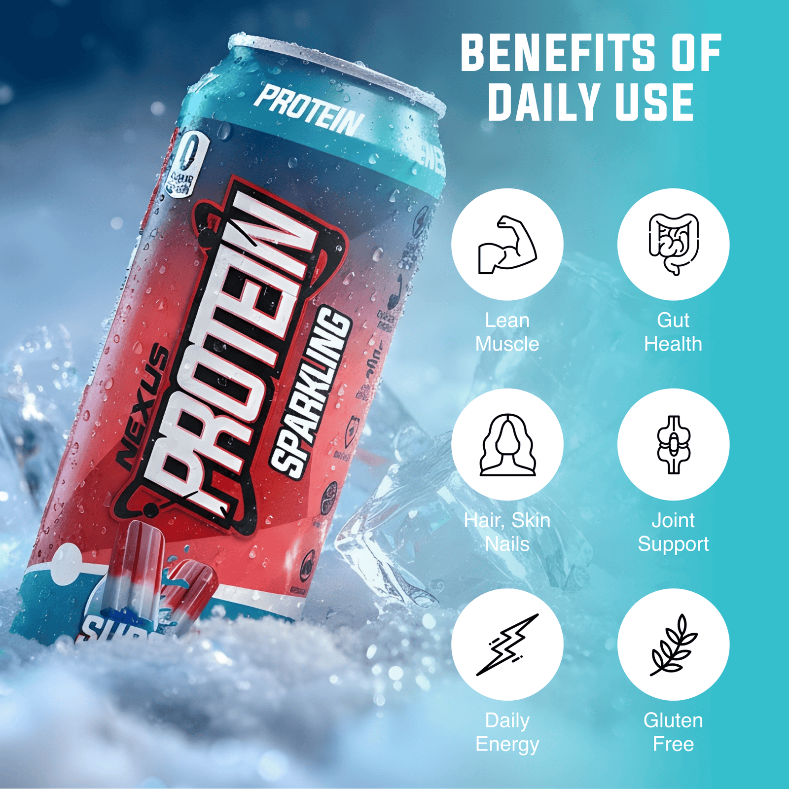 [CALOBYE] Lactose Free Protein Sparkling Water - Grape 350ml*6 (Protein 18g) main image 0