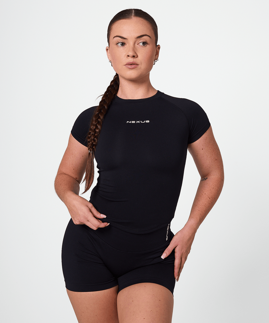 Short Sleeve Compression Tee - Black