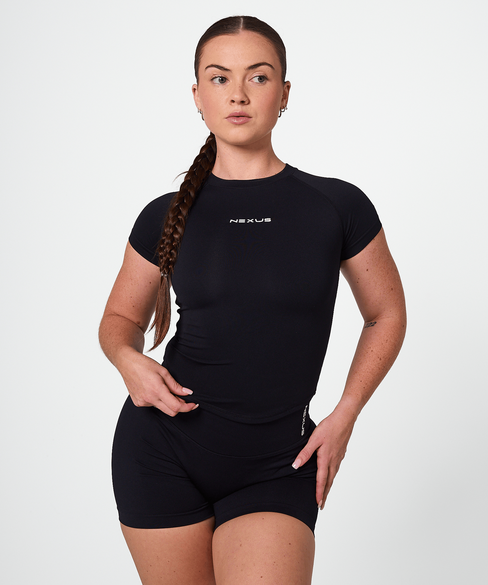 Short Sleeve Compression Tee - Black