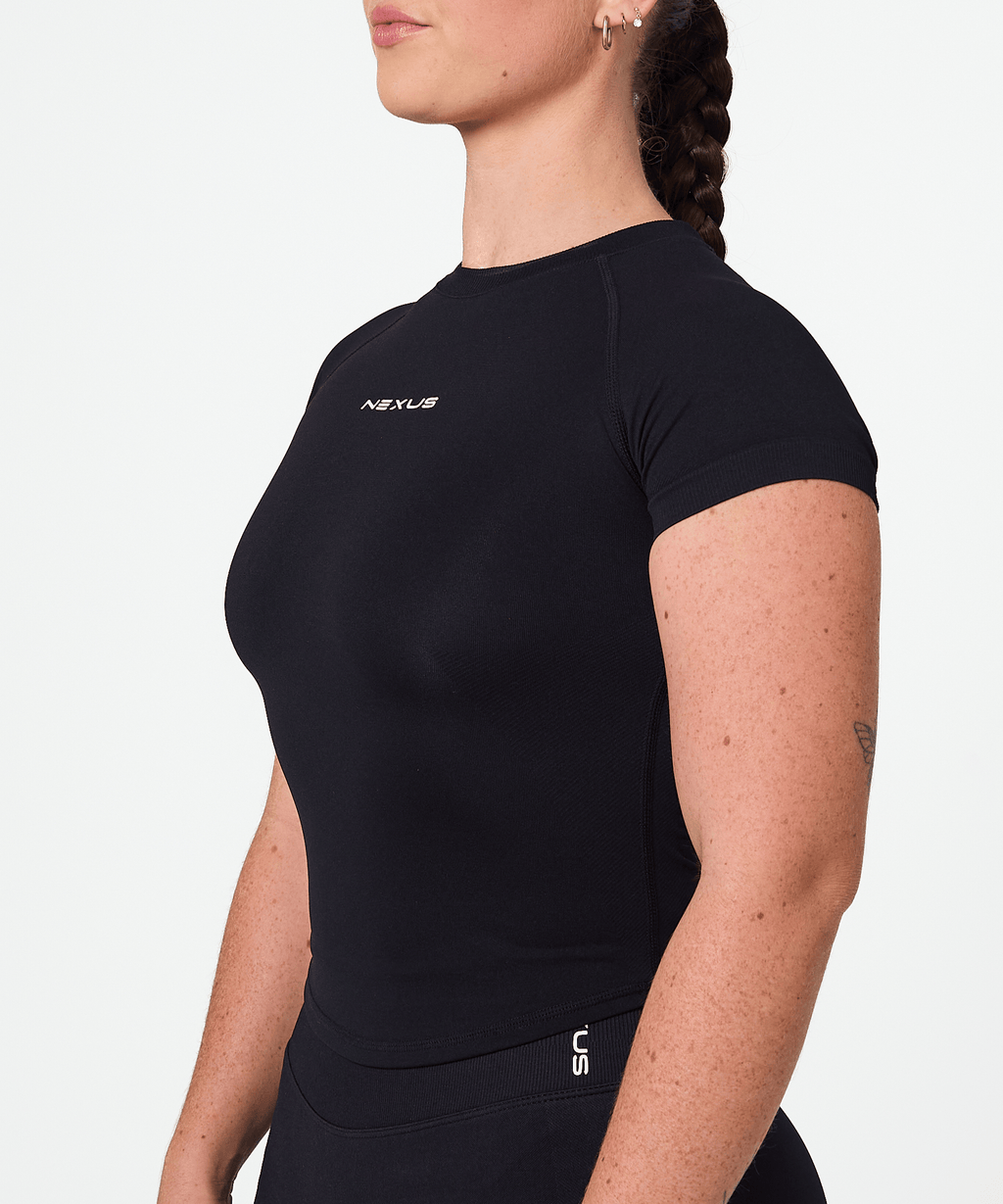 Short Sleeve Compression Tee - Black