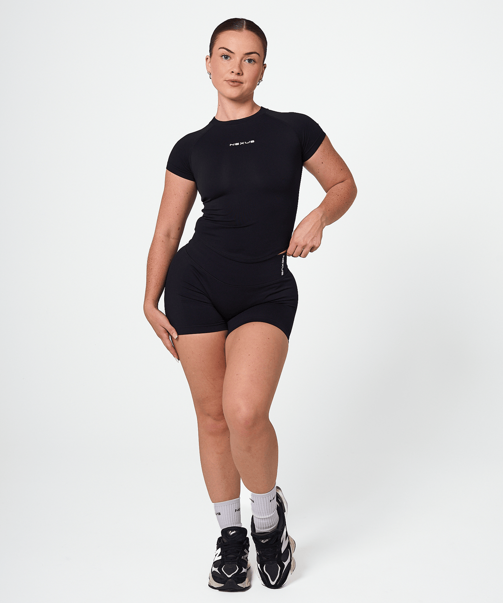 Short Sleeve Compression Tee - Black