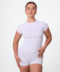 Short Sleeve Compression Tee - White