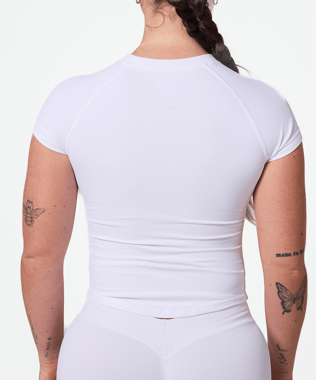 Short Sleeve Compression Tee - White