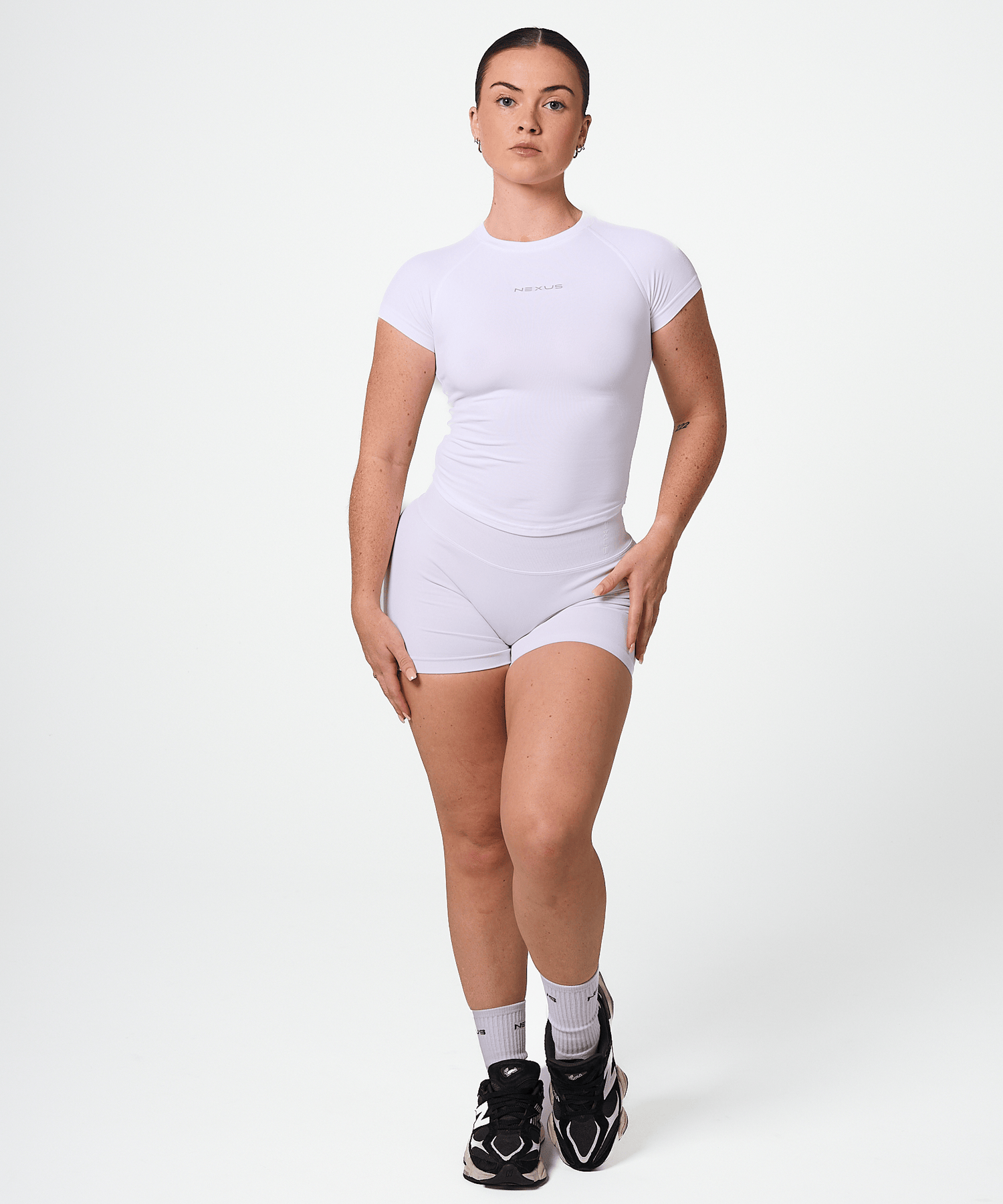 Short Sleeve Compression Tee - White