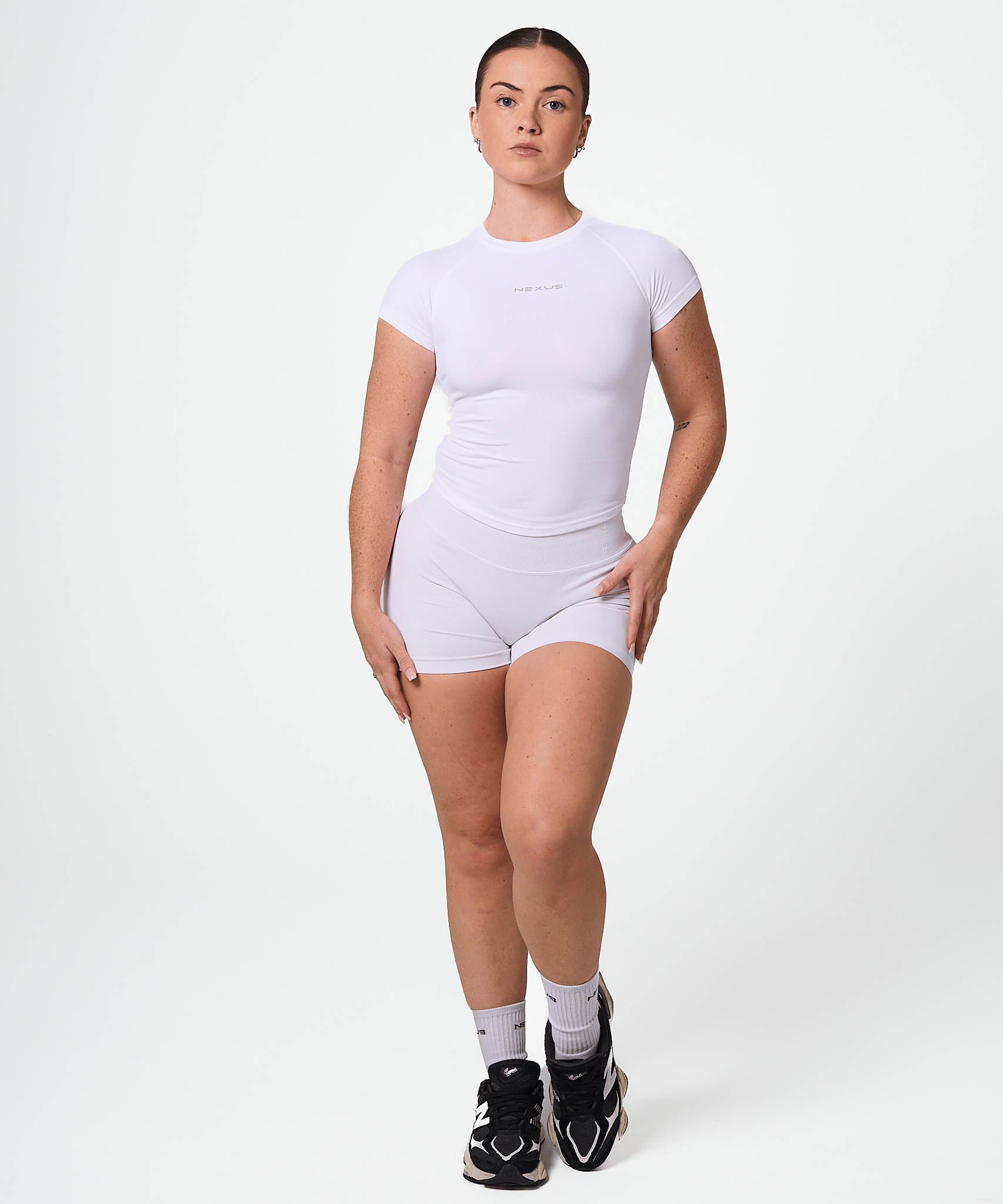 Short Sleeve Compression Tee - White
