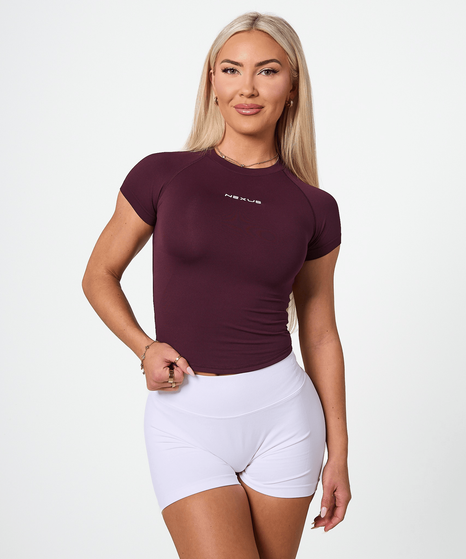 Short Sleeve Compression Tee - Plum