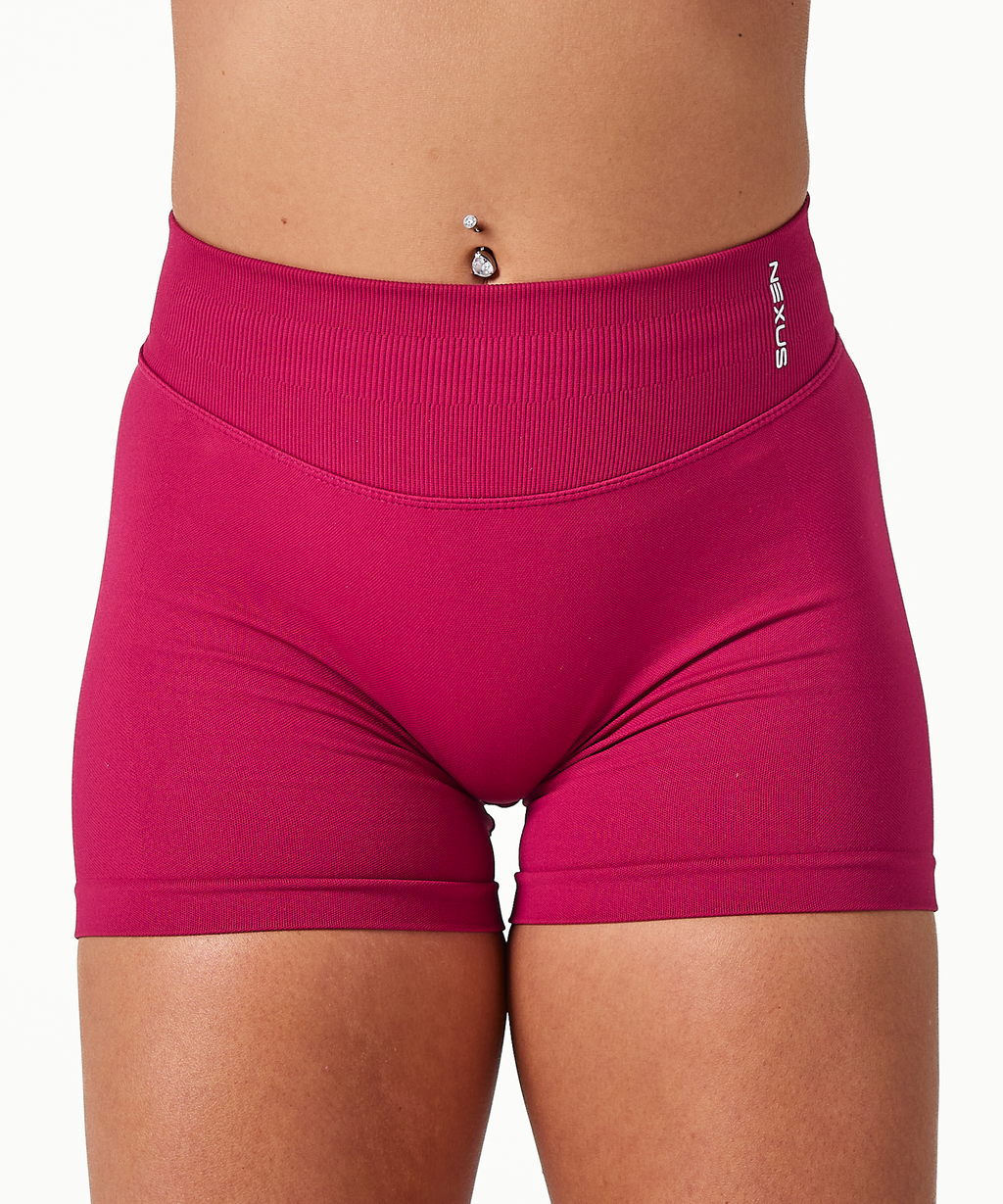 Signature Scrunch Shorts - Berry