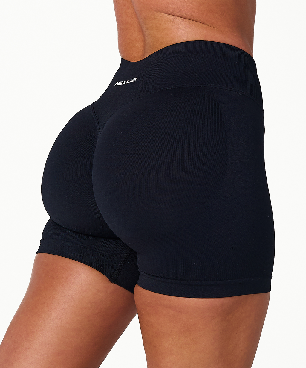 Signature Scrunch Shorts - Black