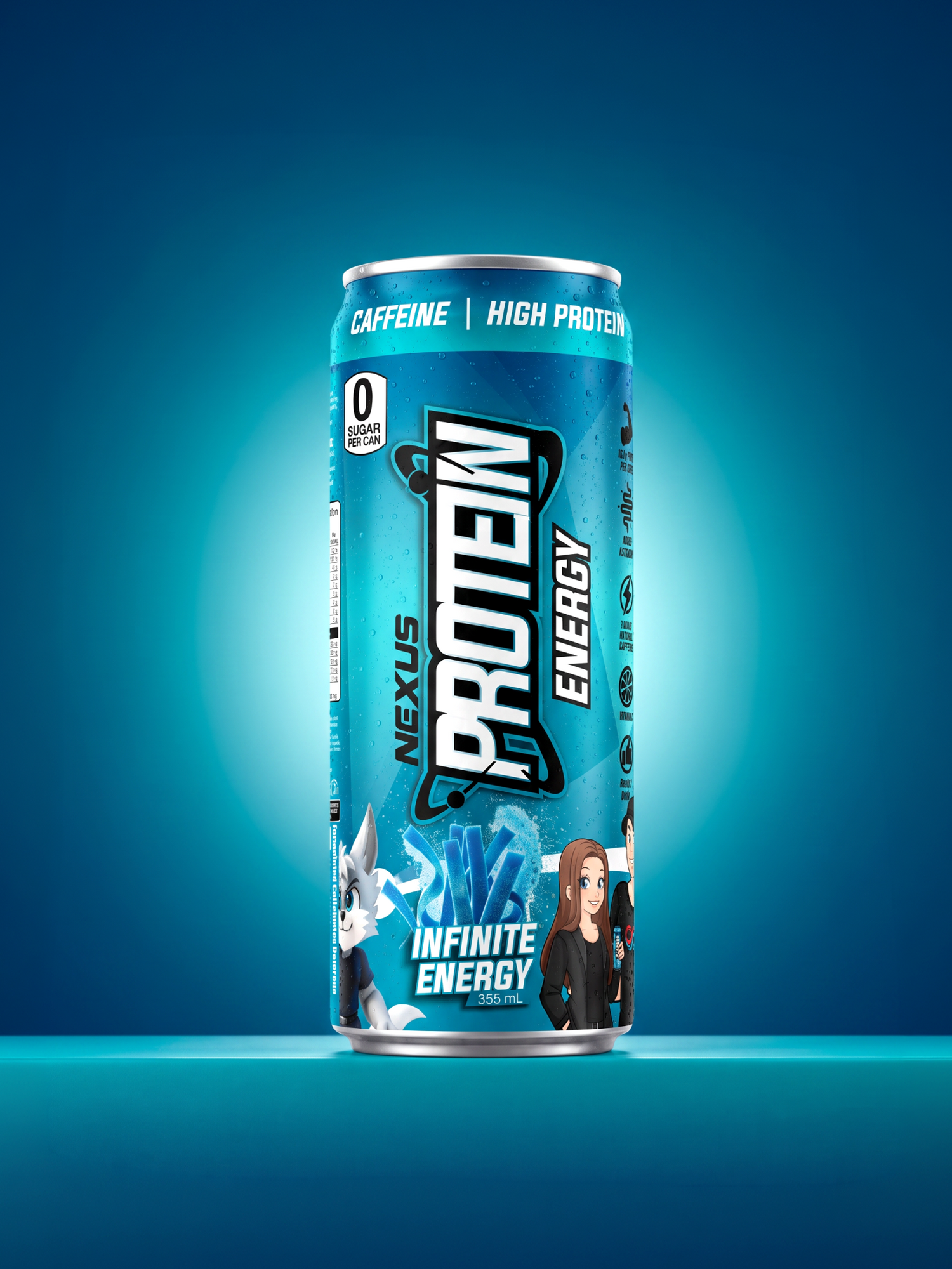 Sparkling Protein Energy Water - Blue Sour Straps