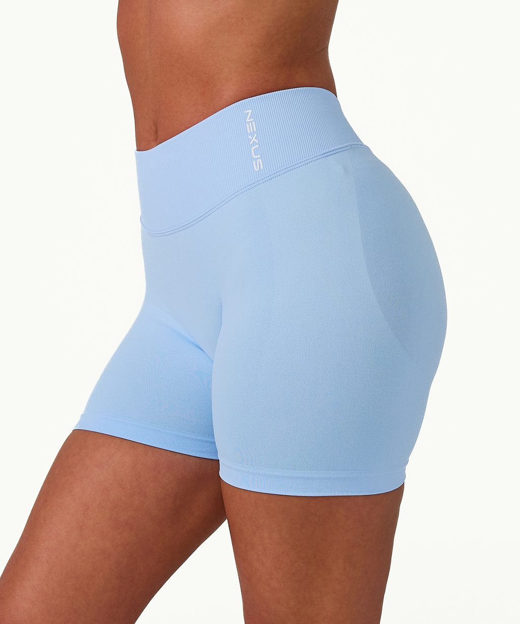 V Sculpt Scrunch Shorts - Ice Blue
