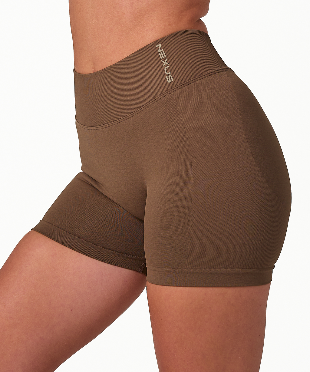 V Sculpt Scrunch Shorts - Espresso