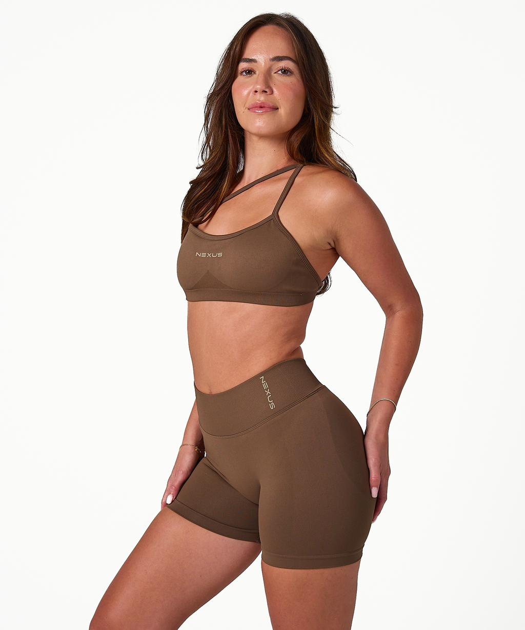 V Sculpt Scrunch Shorts - Espresso
