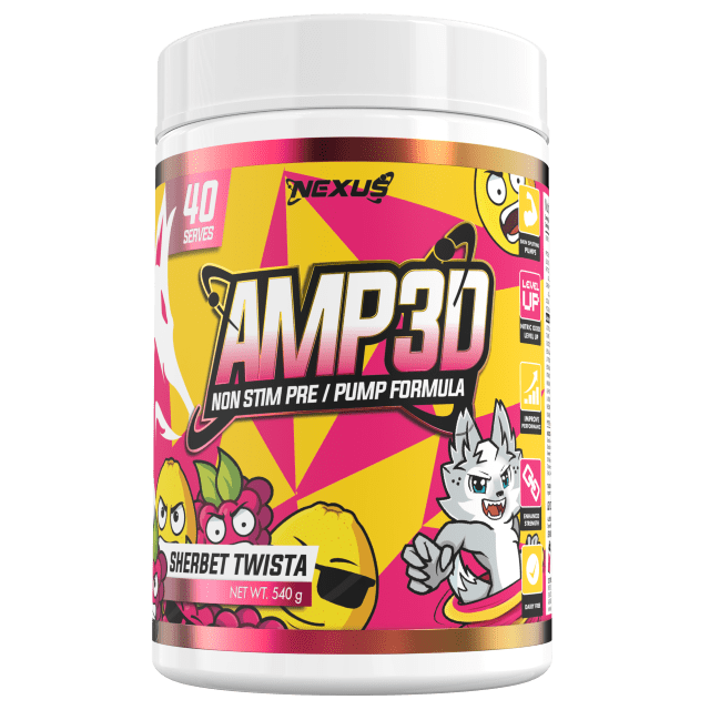 AMP3D Non-Stim Pre-Workout: Sherbert Twista – Nexus Sports Nutrition
