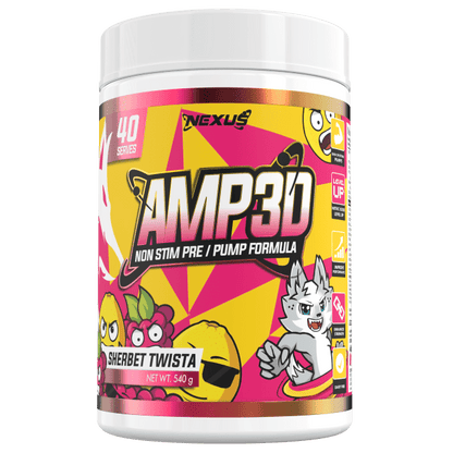 AMP3D Non-Stim Pre-Workout: Sherbert Twista – Nexus Sports Nutrition
