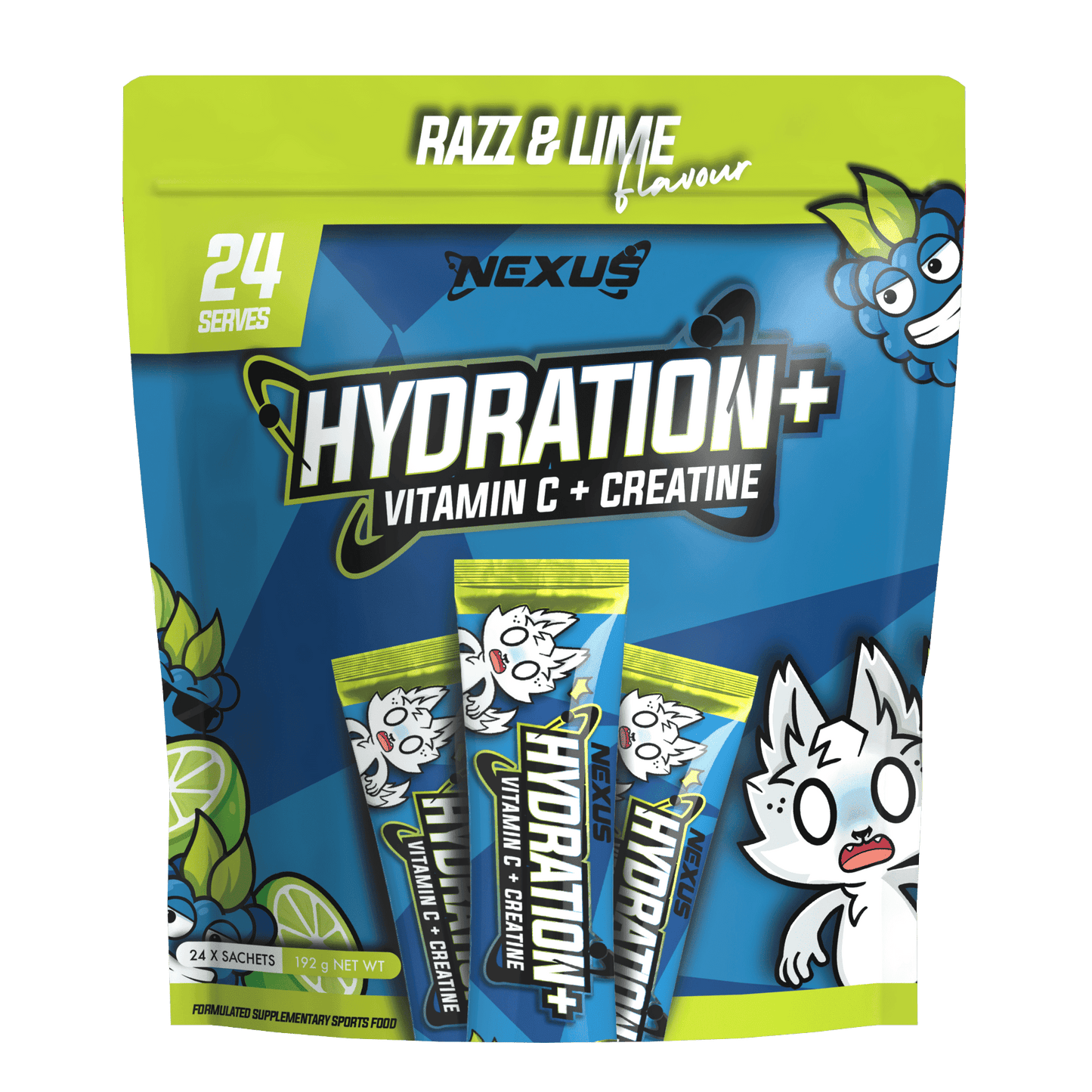 Razz and Lime Hydratation Vitamin C and Creatine Pack