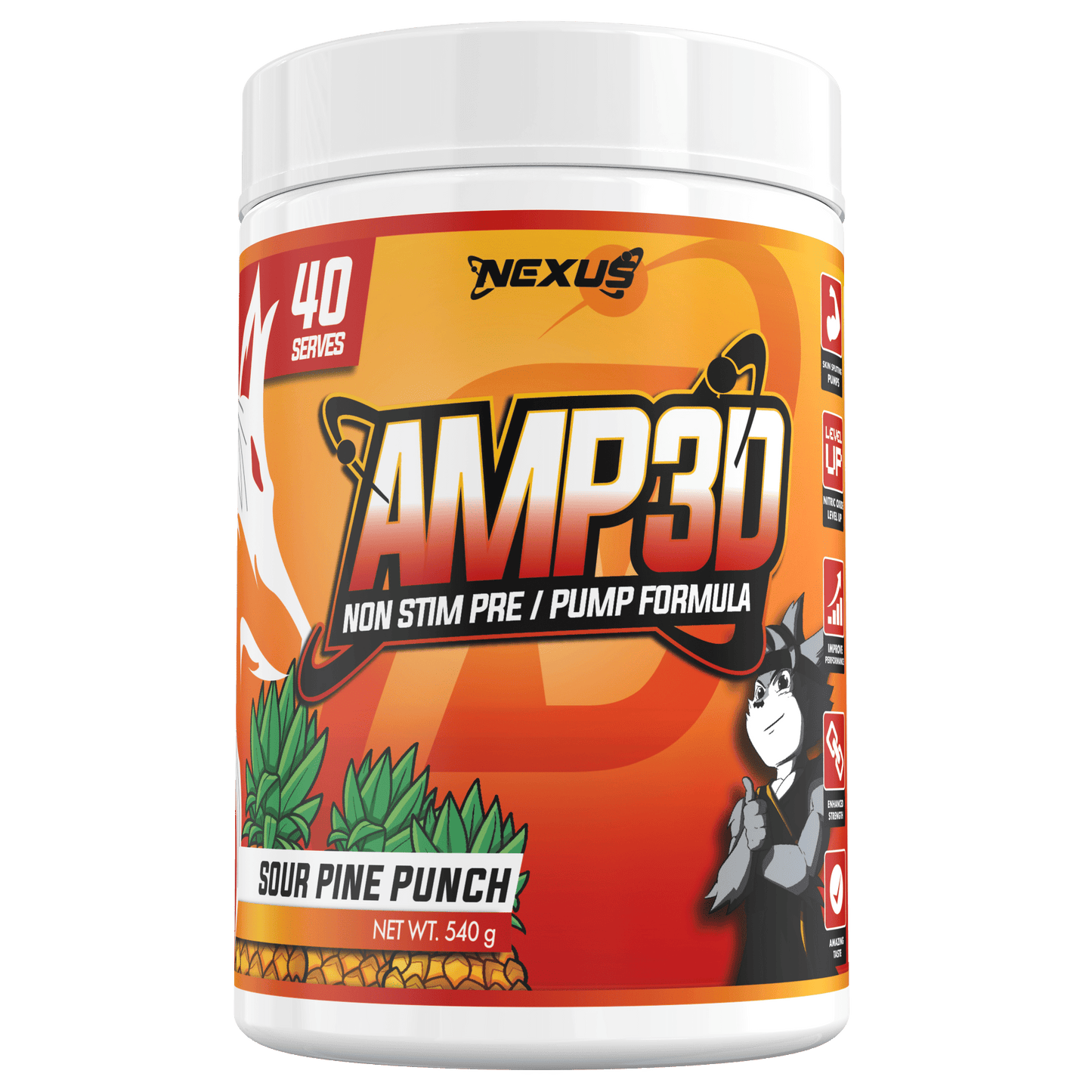 AMP3D Non-Stim Pre-Workout: Sour Pine Punch