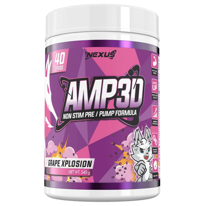 AMP3D Non-Stim Pre-Workout: Grape Xplosion - Nexus Sports Nutrition