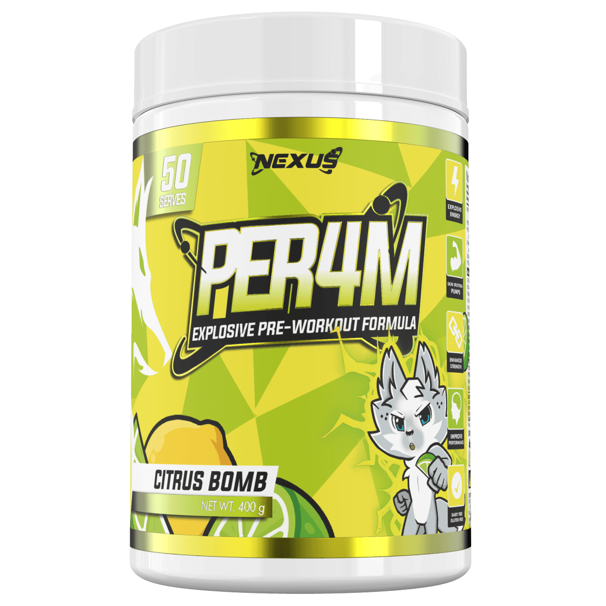 PER4M Pre-Workout: Citrus Bomb - Nexus Sports Nutrition