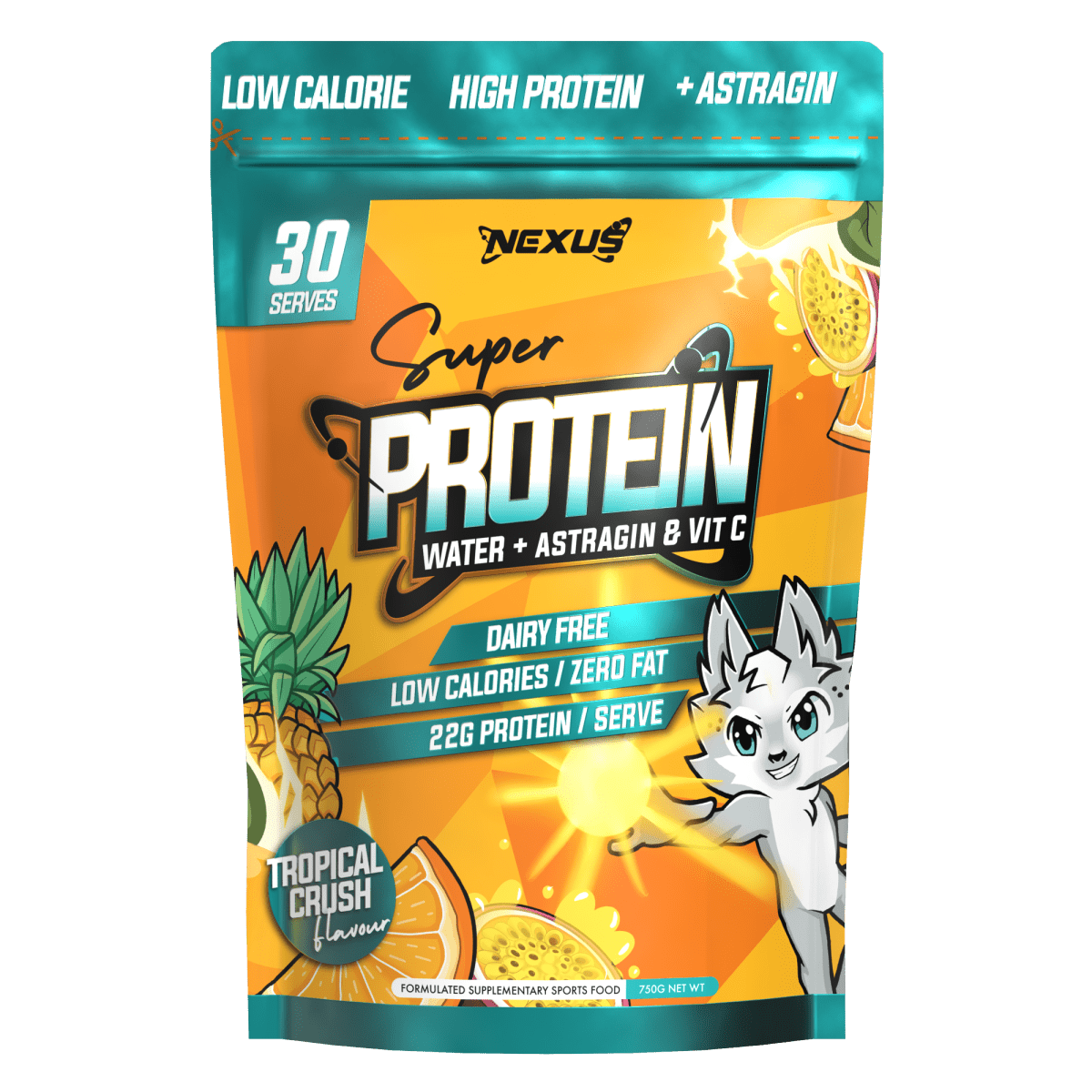 Super Protein Water: Tropical Crush (30 Serves) - Nexus Sports Nutrition